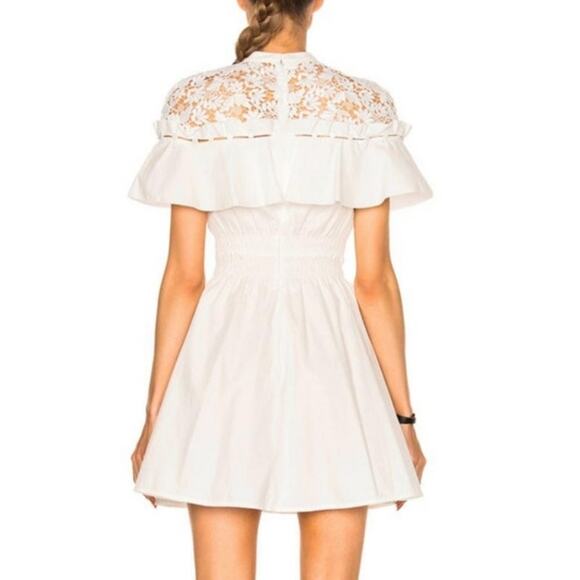 Self Portrait White Hudson Mini Dress Sz 6 - Picture 12 of 14